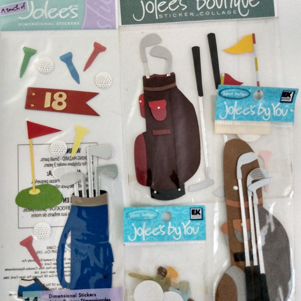 ⛳GOLF STICKERS SCRAPBOOK ART
